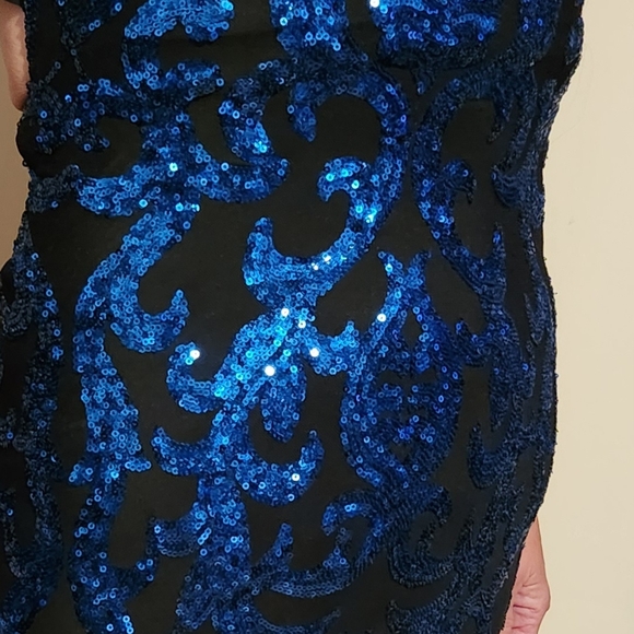 B. Darlin Black Sequin Dress - Picture 1 of 5